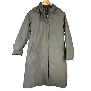 Uniqlo Green/Gray Women's Down Jacket Full Zip Closure Sz XS Excellent Condition